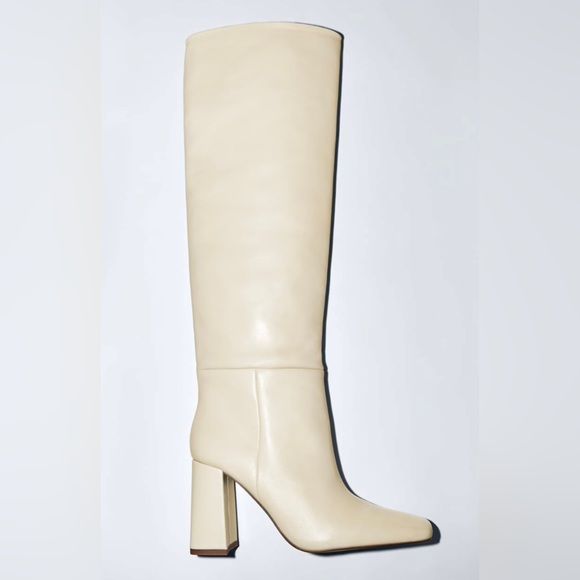Zara Heeled boots leather off white - Picture 4 of 6